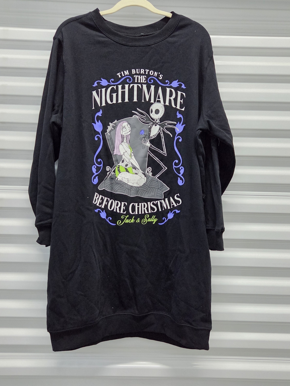 Disney The Nightmare Before Christmas Jack & Sally Graphic Sweatshirt Dress 2X